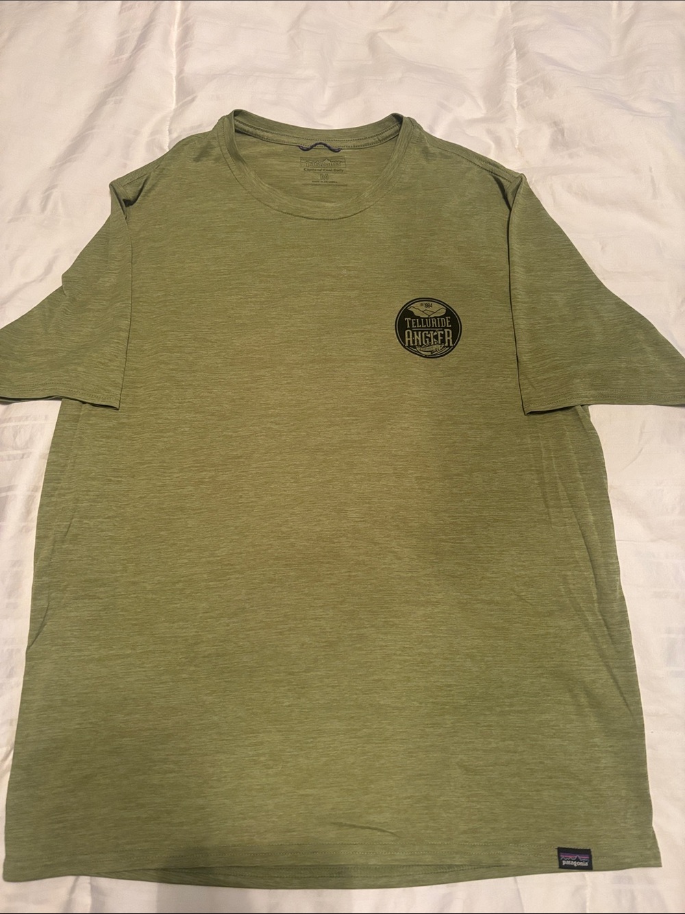 Patagonia Olive Green Short-Sleeve Logo Tee